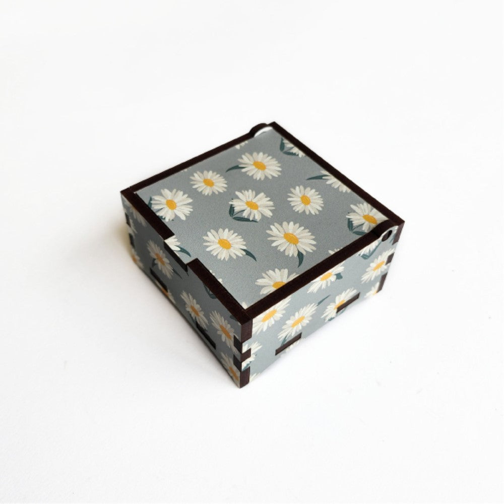 Square Trinket Box - Mountain Daisy (8 x 8 x 4cm)