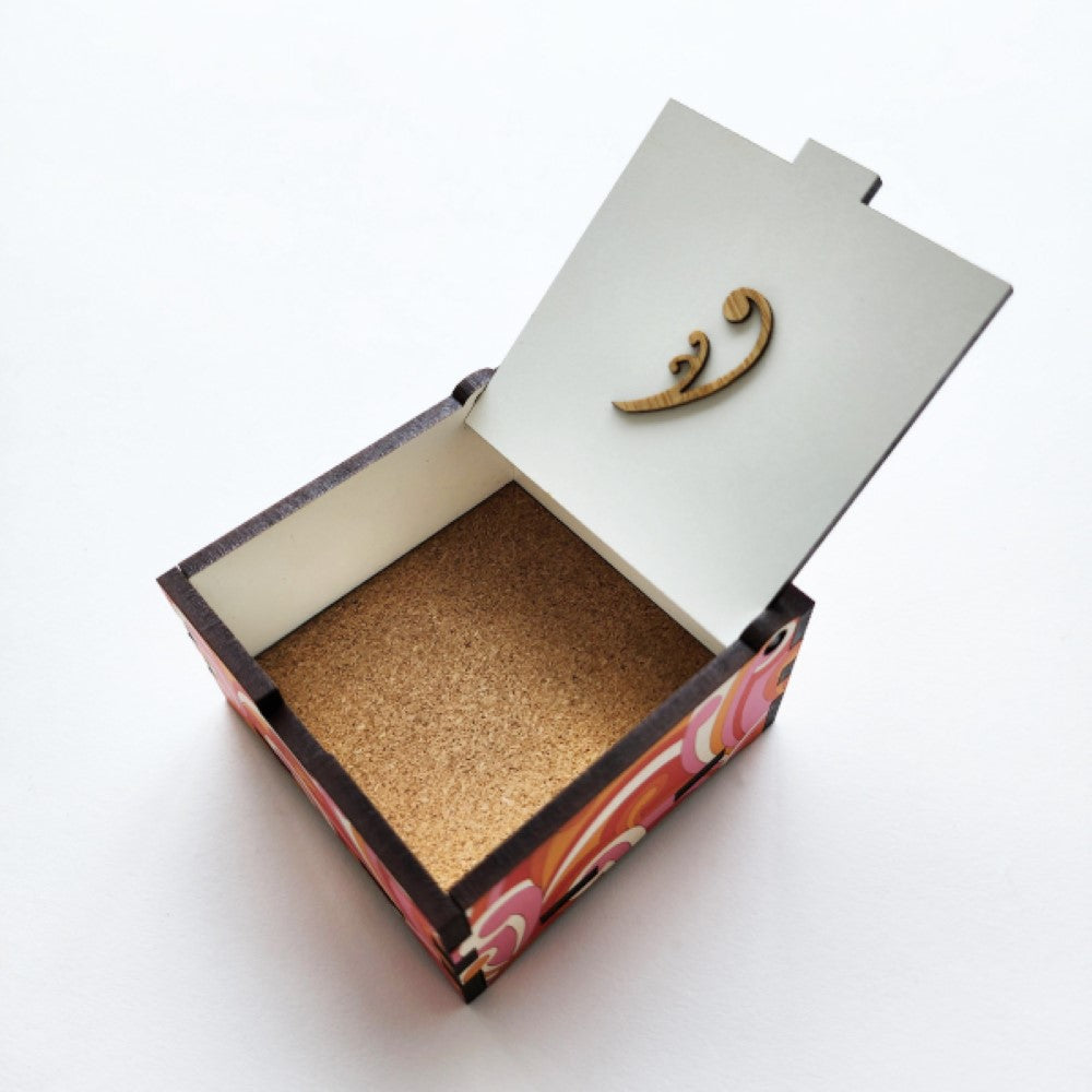 Trinket Box - Retro Koru (8 x 8cm)