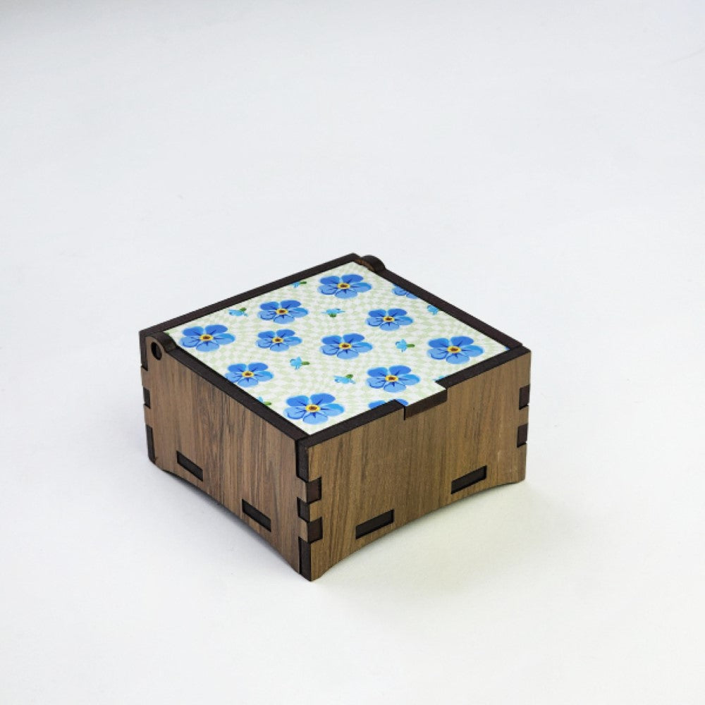 Trinket Box - River Rimu Forget Me Not (8 x 8 x 4cm)
