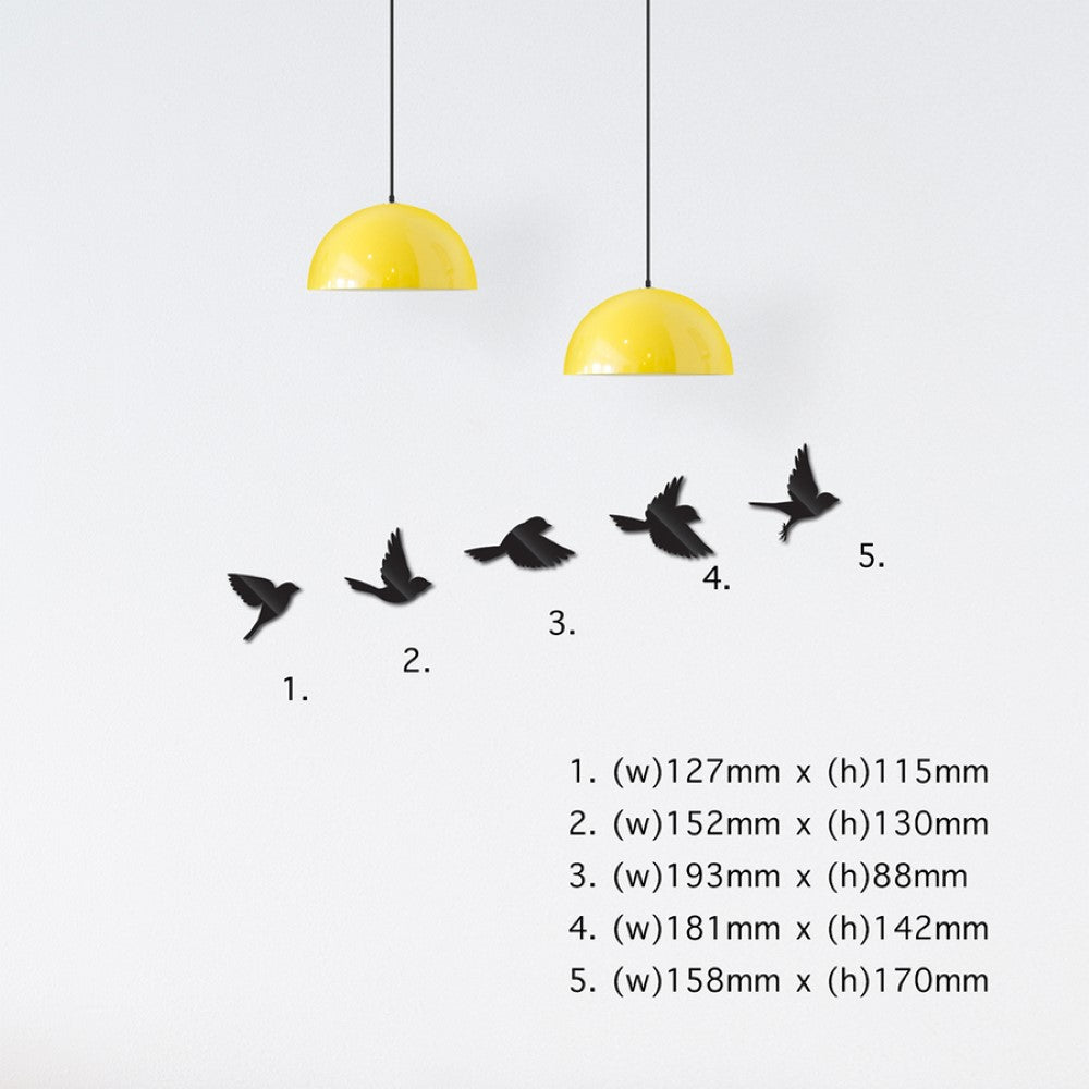 Wall Art - Sparrows in Flight (ACM Black)