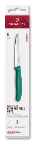 Wavy Steak/Pizza Knife - VICTORINOX 11cm (New Green)