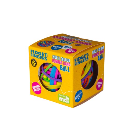 Sensory Toy - Multi Colours Rubber Band Ball (Set of 12)