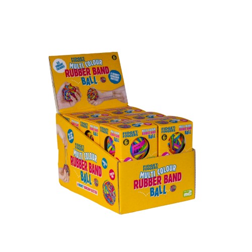 Sensory Toy - Multi Colours Rubber Band Ball (Set of 12)