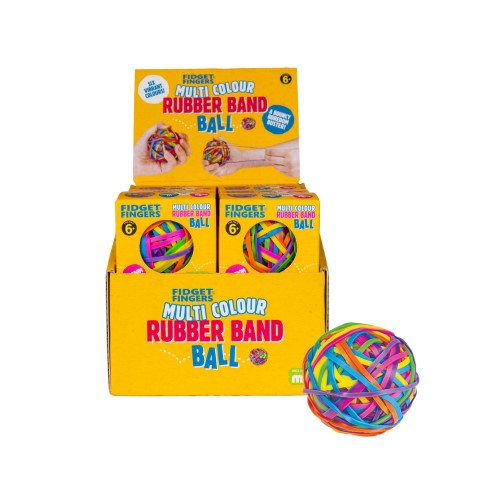 Sensory Toy - Multi Colours Rubber Band Ball (Set of 12)