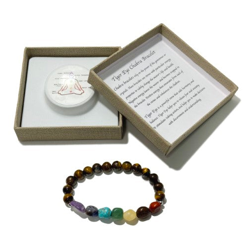 Chakra Bracelet - Tumblestones Tiger eye