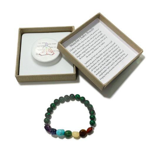 Chakra Bracelet - Tumblestones Malachite