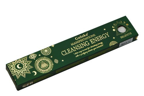 Incense - Goloka Cleansing Energy- White Sage with Selenite (12 Packs)