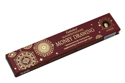 Incense - Goloka Money Drawing Cinnamon with Pyrite Gemstone (12 Packs)
