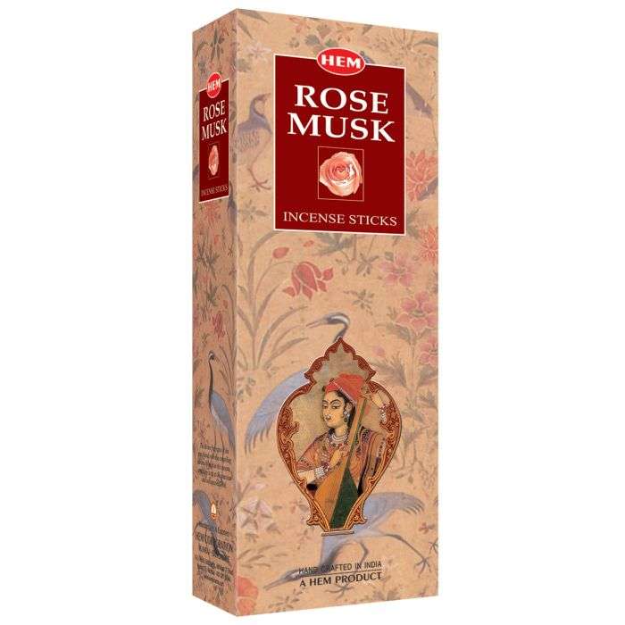 Incense - HEM Rose Musk Hexa (Box of 6)