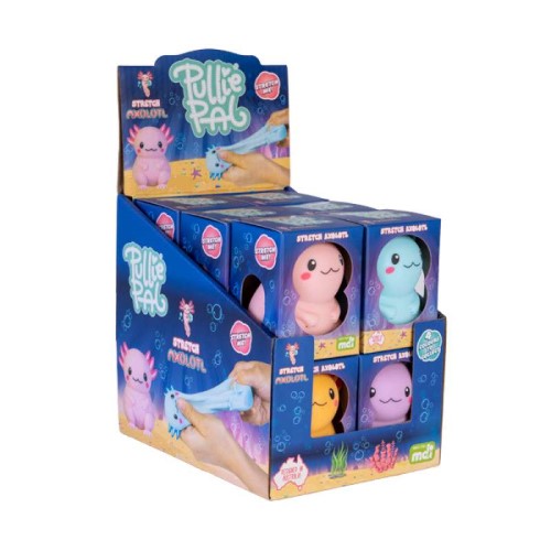 Pullie Pal Stretch Axolotl (Set of 12 Assorted)
