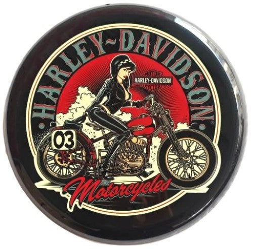Round Metal Wall Art - Harley (35 x 35 x 1.5cm)