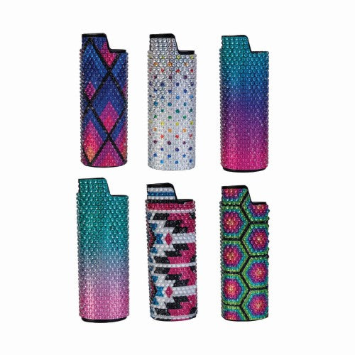 Metal Lighter Case - Smokezilla Rhinestone (Set of 12 Assorted)