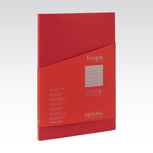 Fabriano Ecoqua Plus Glued 90gsm Lined A4 Notebooks LINED A4 RASPBERRY 90 SHT