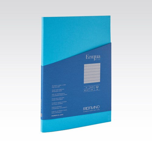 Fabriano Ecoqua Plus Glued 90gsm Lined A4 Notebooks LINED A4 TURQUOISE 90 SHT