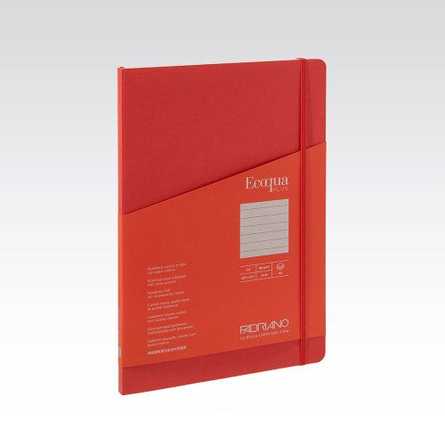 Fabriano Ecoqua Plus Stitch 90gsm Lined A4 Notebooks LINED A4 RASPBERRY 80 SHT
