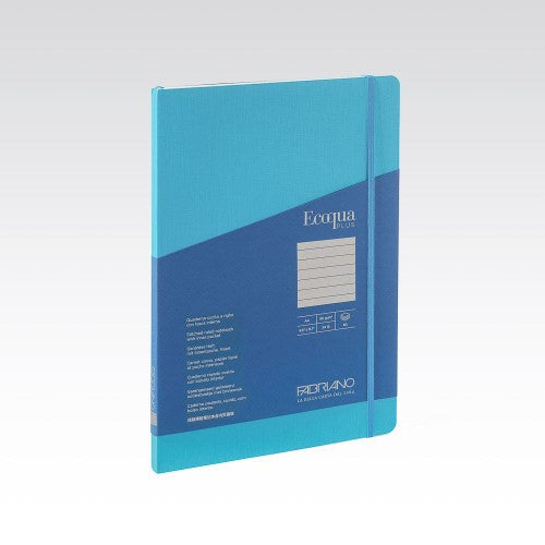 Fabriano Ecoqua Plus Stitch 90gsm Lined A4 Notebooks LINED A4 TURQUOISE 80 SHT