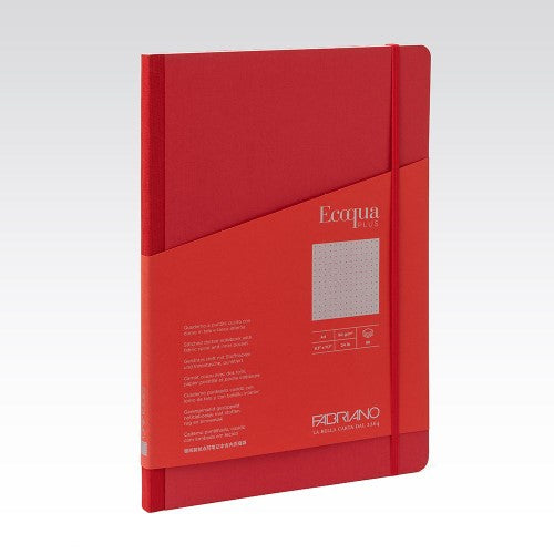 Fabriano Ecoqua Plus Fabric 90gsm Dots A4 Notebooks DOTS A4 RASPBERRY 80 SHT