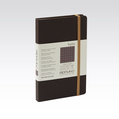 Fabriano Ispira Hard Cover 85gsm Dots 9x14cm Notebooks DOTS 9X14CM BROWN 96 SHT