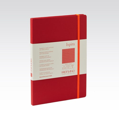 Fabriano Ispira Hard Cover 85gsm Dots A5 Notebooks DOTS A5 RED 96 SHT