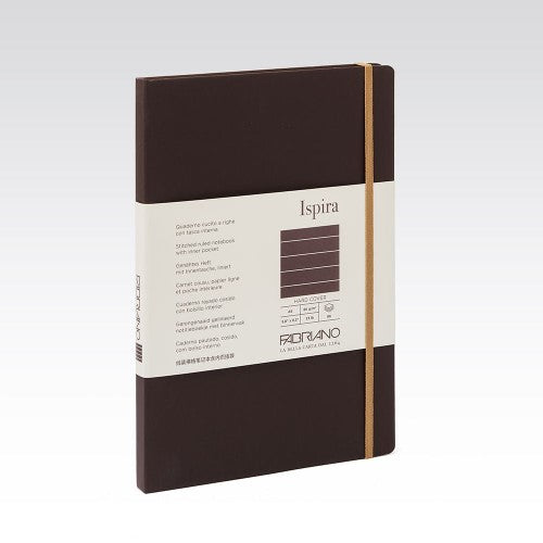 Fabriano Ispira Hard Cover 85gsm Lined A5 Notebooks LINED A5 BROWN 96 SHT