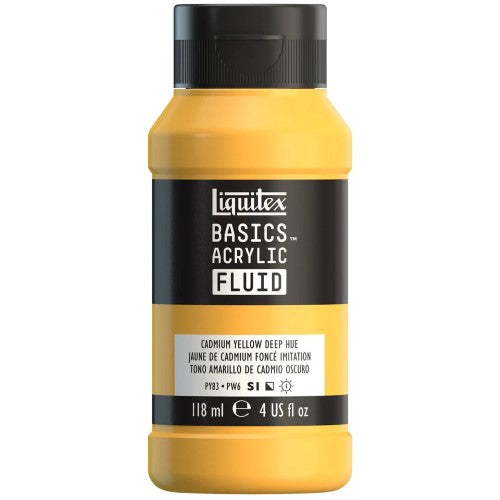 Liquitex Basics Acrylic Fluid Paints 118ml CAD YELLOW DP HUE