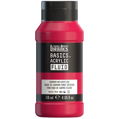 Liquitex Basics Acrylic Fluid Paints 118ml CAD RED DP HUE