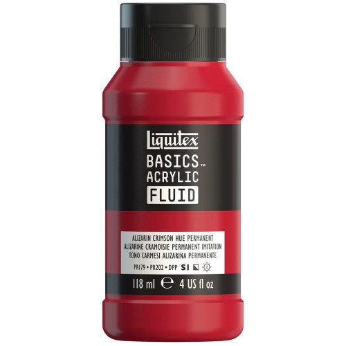 Liquitex Basics Acrylic Fluid Paints 118ml ALIZARIN CRIMSON HUE PERM