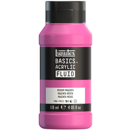 Liquitex Basics Acrylic Fluid Paints 118ml MED MAGENTA