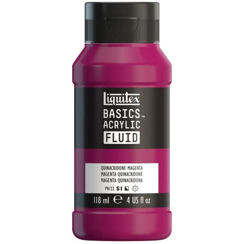 Liquitex Basics Acrylic Fluid Paints 118ml QUIN MAGENTA