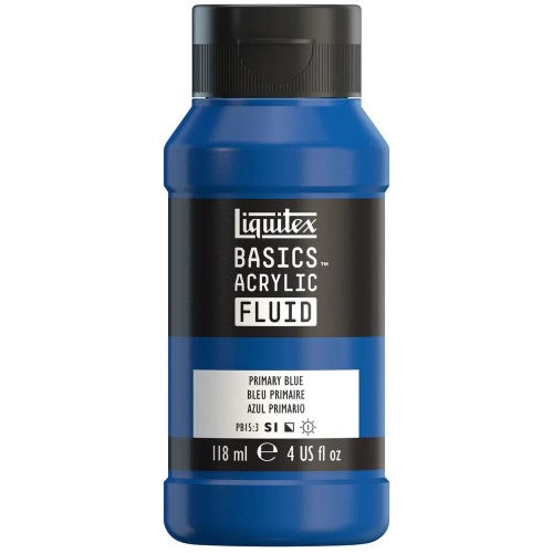 Liquitex Basics Acrylic Fluid Paints 118ml PRIMARY BLUE