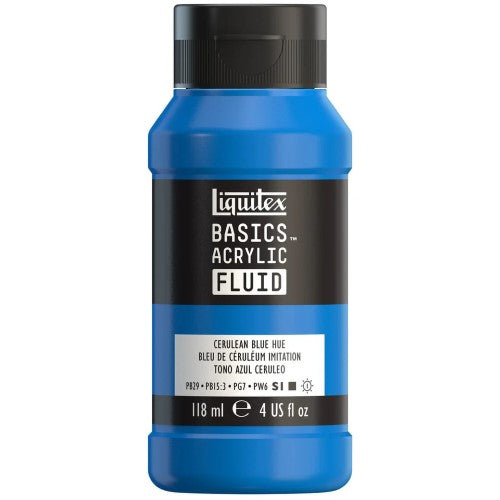Liquitex Basics Acrylic Fluid Paints 118ml CERUL BLUE HUE
