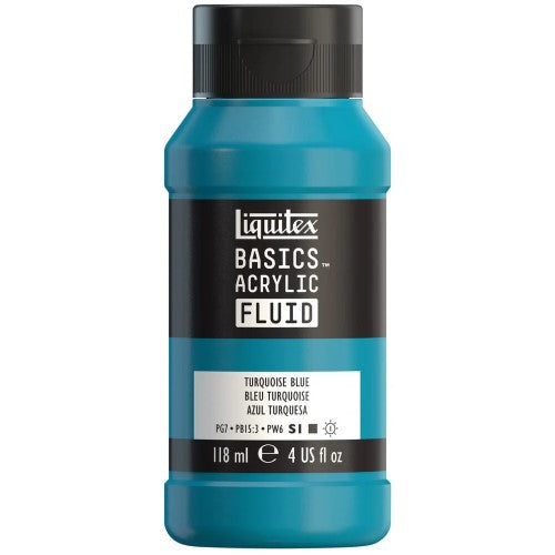 Liquitex Basics Acrylic Fluid Paints 118ml TURQUOISE BLUE