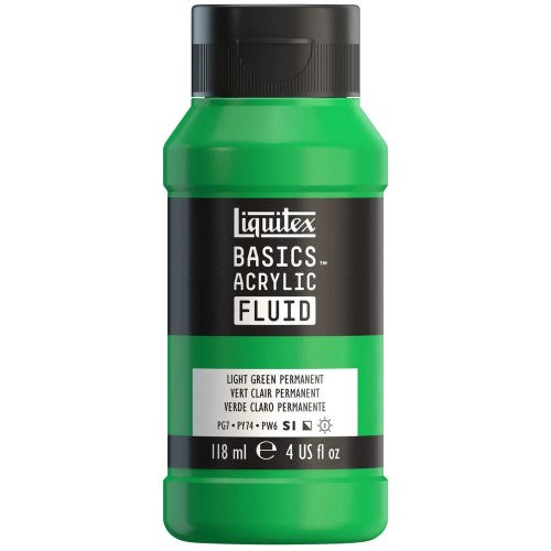 Liquitex Basics Acrylic Fluid Paints 118ml LT GREEN PERM