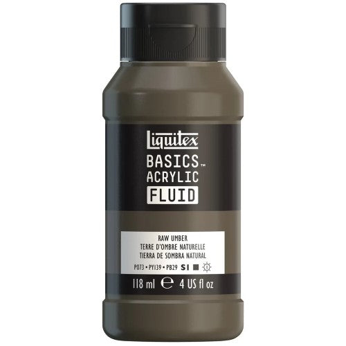 Liquitex Basics Acrylic Fluid Paints 118ml RAW UMBER