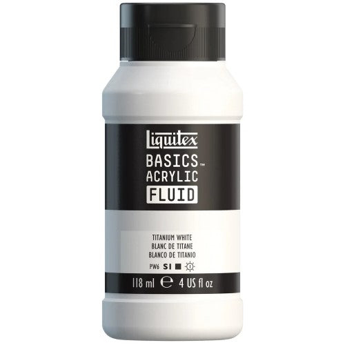 Liquitex Basics Acrylic Fluid Paints 118ml TITAN WHT