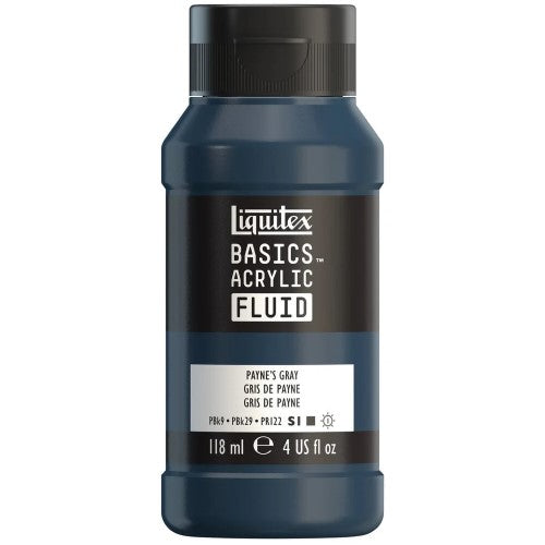 Liquitex Basics Acrylic Fluid Paints 118ml PAYNES GREY
