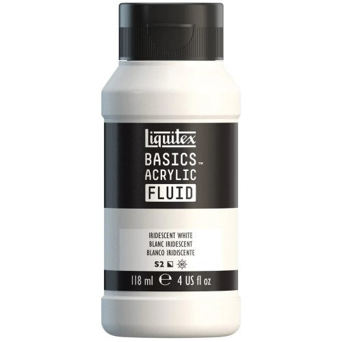 Liquitex Basics Acrylic Fluid Paints 118ml IRID WHT