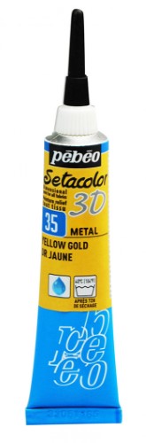 Pebeo 3D Setacolor Paints 20ml YELLOW GOLD