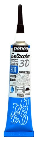 Pebeo 3D Setacolor Paints 20ml PEARL WHITE
