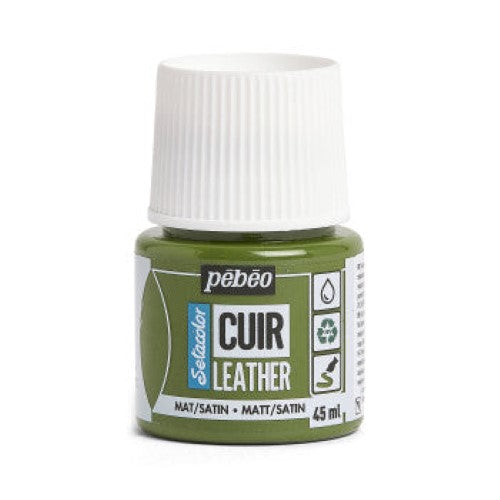Pebeo Setacolor Leather Paints 45ml KHAKI GREEN