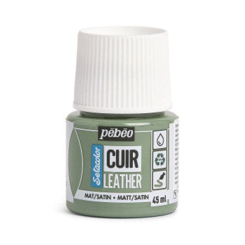 Pebeo Setacolor Leather Paints 45ml MATCHA GREEN