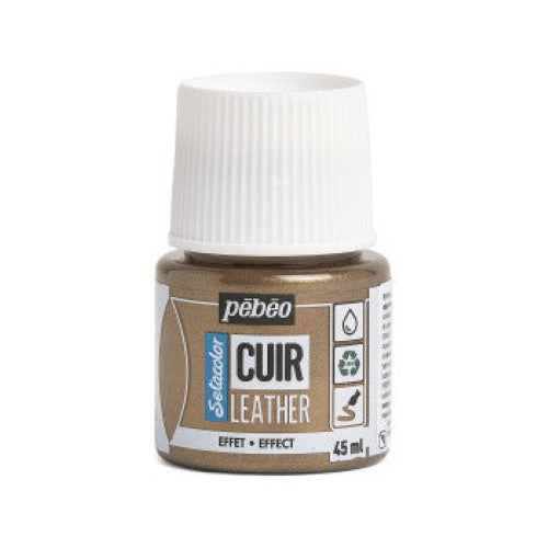 Pebeo Setacolor Leather Paints 45ml METAL BRONZE