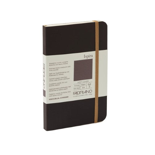 Fabriano Ispira Soft Cover 85gsm Blank Brown Notebooks 9X14 BROWN 96 SHT