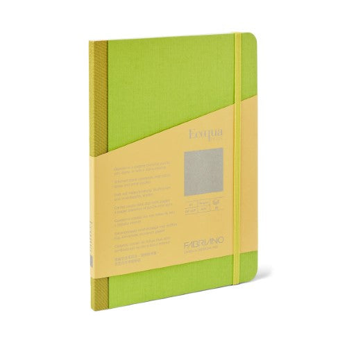 Fabriano Ecoqua Plus Fabric 90gsm Blank Lime Notebooks BLANK A5 LIME 80 SHT