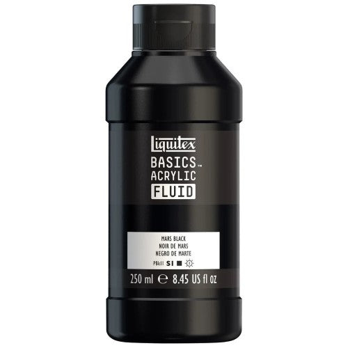 Liquitex Basics Acrylic Fluid Paints 250ml MARS BLACK ROW