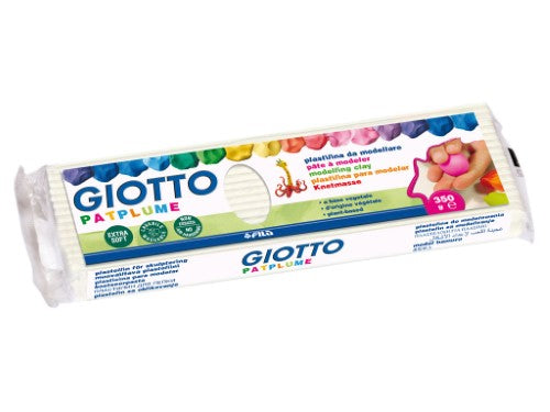 Giotto Patplume Extra Soft 350g Modelling Clay WHITE