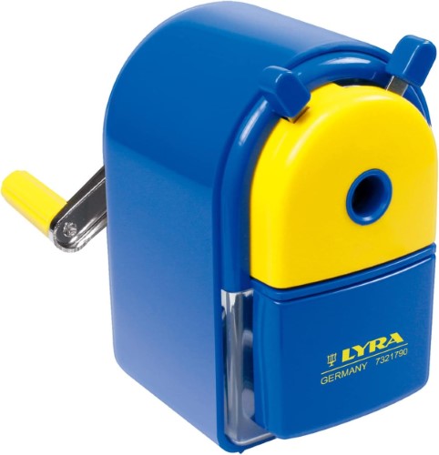 Lyra Desk Blue/yellow Round Pencil Sharpener
