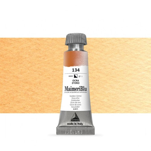 Maimeri Blu Watercolour Paints 12ml GOLDEN OCHRE 134
