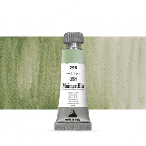 Maimeri Blu Watercolour Paints 12ml GREEN EARTH 296
