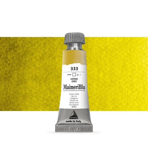 Maimeri Blu Watercolour Paints 12ml GREEN GOLD 333